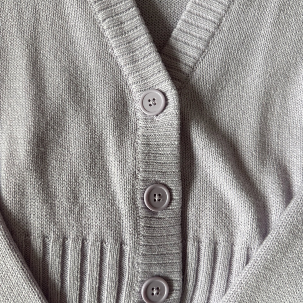 Light Purple Fine Knit Cardigan - Picture 6 of 7